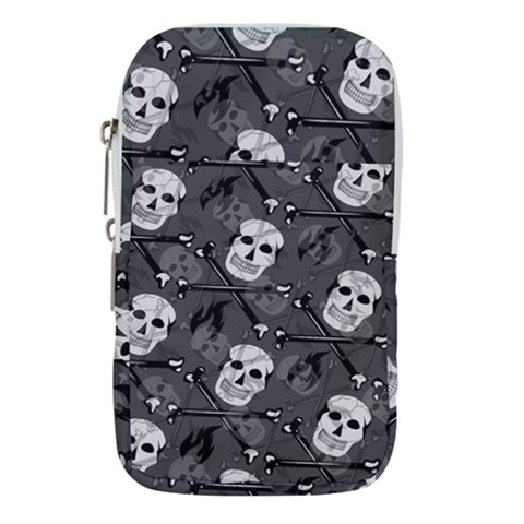 Skull Skeleton Pattern Texture Waist Pouch (Small) from ArtsNow.com