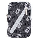 Skull Skeleton Pattern Texture Belt Pouch Bag (Small)