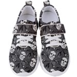 Skull Skeleton Pattern Texture Women s Velcro Strap Shoes