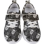 Skull Skeleton Pattern Texture Kids  Velcro Strap Shoes