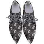 Skull Skeleton Pattern Texture Pointed Oxford Shoes