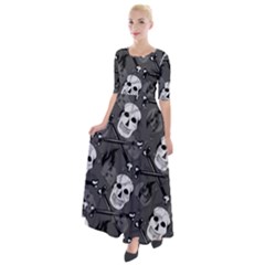 Half Sleeves Maxi Dress 