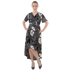 Front Wrap High Low Dress 