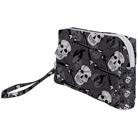 Skull Skeleton Pattern Texture Wristlet Pouch Bag (Small) from ArtsNow.com