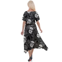Cross Front Sharkbite Hem Maxi Dress 