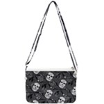 Skull Skeleton Pattern Texture Double Gusset Crossbody Bag