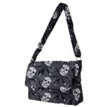 Skull Skeleton Pattern Texture Full Print Messenger Bag (M)