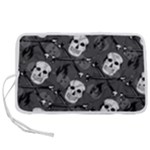 Skull Skeleton Pattern Texture Pen Storage Case (S)