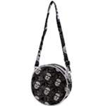 Skull Skeleton Pattern Texture Crossbody Circle Bag