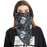 Skull Skeleton Pattern Texture Face Covering Bandana (Triangle)