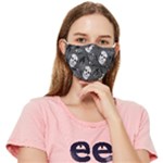 Skull Skeleton Pattern Texture Fitted Cloth Face Mask (Adult)