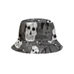 Skull Skeleton Pattern Texture Inside Out Bucket Hat (Kids)