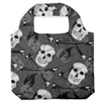 Skull Skeleton Pattern Texture Premium Foldable Grocery Recycle Bag