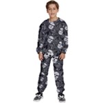 Skull Skeleton Pattern Texture Kids  Sweatshirt set