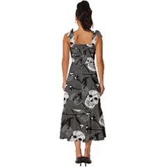 Tie-Strap Tiered Midi Chiffon Dress 