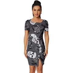 Fitted Knot Split End Bodycon Dress 