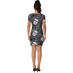 Fitted Knot Split End Bodycon Dress 