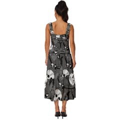 Square Neckline Tiered Midi Dress 