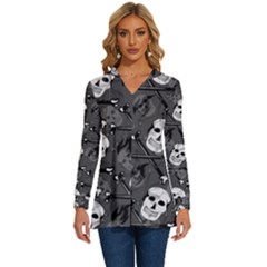 Long Sleeve Drawstring Hooded Top 