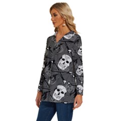 Long Sleeve Drawstring Hooded Top 