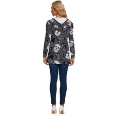 Long Sleeve Drawstring Hooded Top 