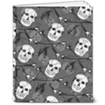 Skull Skeleton Pattern Texture 8  x 10  Hardcover Notebook