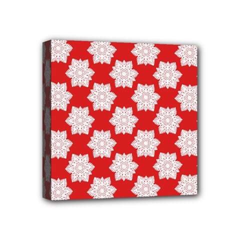 Christmas Snowflakes Background Pattern Mini Canvas 4  x 4  (Stretched) from ArtsNow.com