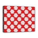 Christmas Snowflakes Background Pattern Canvas 14  x 11  (Stretched)