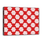 Christmas Snowflakes Background Pattern Canvas 16  x 12  (Stretched)