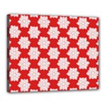 Christmas Snowflakes Background Pattern Canvas 20  x 16  (Stretched)