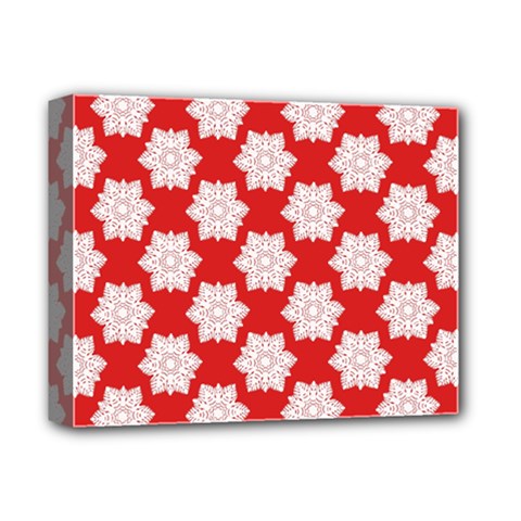Christmas Snowflakes Background Pattern Deluxe Canvas 14  x 11  (Stretched) from ArtsNow.com