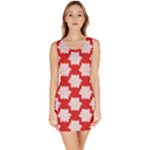Christmas Snowflakes Background Pattern Bodycon Dress