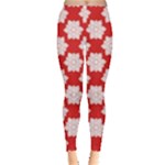Christmas Snowflakes Background Pattern Everyday Leggings 