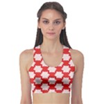 Christmas Snowflakes Background Pattern Fitness Sports Bra