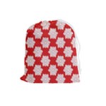 Christmas Snowflakes Background Pattern Drawstring Pouch (Large)