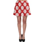 Christmas Snowflakes Background Pattern Skater Skirt