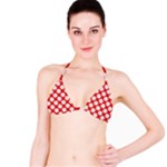 Christmas Snowflakes Background Pattern Classic Bikini Top