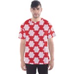 Christmas Snowflakes Background Pattern Men s Sport Mesh T-Shirt