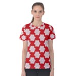 Christmas Snowflakes Background Pattern Women s Cotton T-Shirt