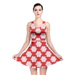 Christmas Snowflakes Background Pattern Reversible Skater Dress