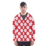 Christmas Snowflakes Background Pattern Men s Hooded Windbreaker
