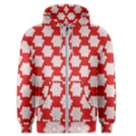 Christmas Snowflakes Background Pattern Men s Zipper Hoodie