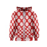 Christmas Snowflakes Background Pattern Kids  Zipper Hoodie