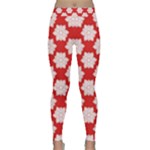 Christmas Snowflakes Background Pattern Classic Yoga Leggings