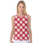Christmas Snowflakes Background Pattern Women s Basketball Tank Top