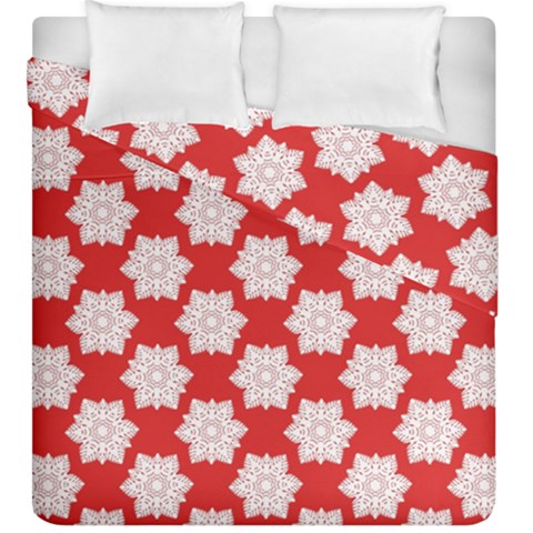 Christmas Snowflakes Background Pattern Duvet Cover Double Side (King Size) from ArtsNow.com