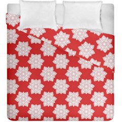 Christmas Snowflakes Background Pattern Duvet Cover Double Side (King Size) from ArtsNow.com
