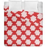 Christmas Snowflakes Background Pattern Duvet Cover Double Side (California King Size)