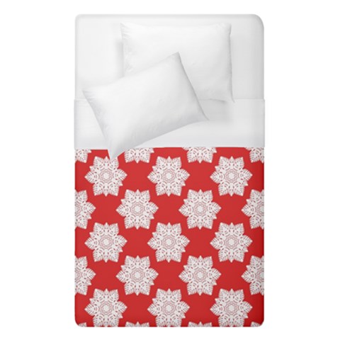 Christmas Snowflakes Background Pattern Duvet Cover (Single Size) from ArtsNow.com
