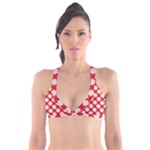 Christmas Snowflakes Background Pattern Plunge Bikini Top
